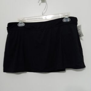 Liz Claiborne Swimwear Black Bikini Bottoms with Skirt